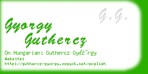 gyorgy guthercz business card